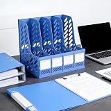 KXF A4 Plastic Desk File Organizer 4 Compartments with Labels ABS Office Shelf view 3