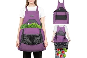 ZIOZERTT Garden Apron,Harvest Aprons with Pockets for Women and Men,Canvas Gardening Tool Belt, Gardening Gifts for Mom,Dad