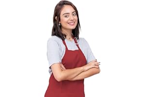 CALICOT Kitchen Apron for Men Women|Adjustable with Pocket Cloth Apron|Baking Banquet Cafe Chef Apron|Spring, Easter Decor BBQ Gift