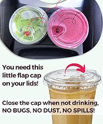 100 Pack 32 oz Clear Plastic Cups with