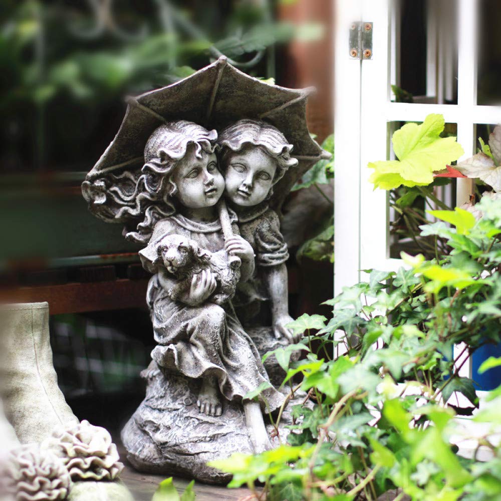 Best Tall Garden Statue Girl With Umbrella