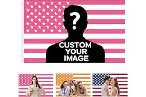 Custom Flag,Personalized Flag,Drapeau Personnalisé,Design Your Own Flag with Printed Photo/Text/Logo for Garden Living Rooms 