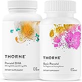 THORNE - Comprehensive Prenatal Bundle: Women's Basic Prenatal Multi & DHA - Baby’s Brain, Health Support - 30 Servings