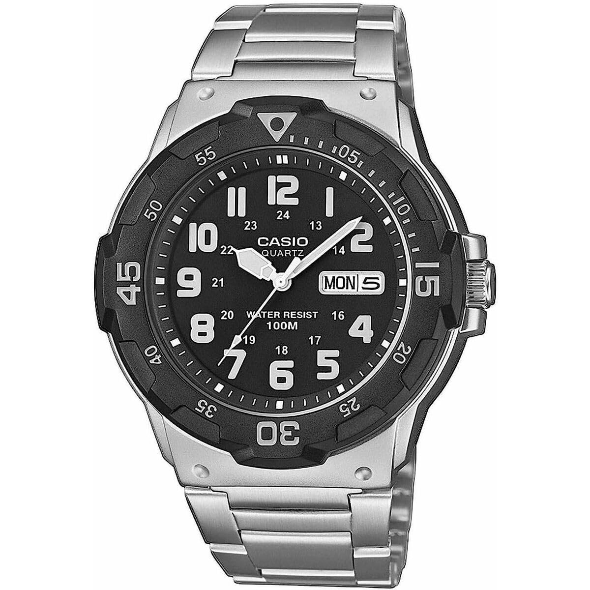 Casio Casual Watch MRW-200HD-1BVEF, Silver/Black