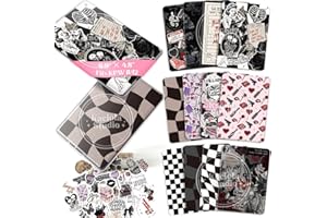 Kaciola 12PCS Inserts Cardstock for E-reader, 50PCS Stickers for Clear Case Insert, 6.9"x4.8" Dark Romance Theme Inserts Compatible with Paper White 11th-12th Gen, E-Reader Gift for Booklover Reader