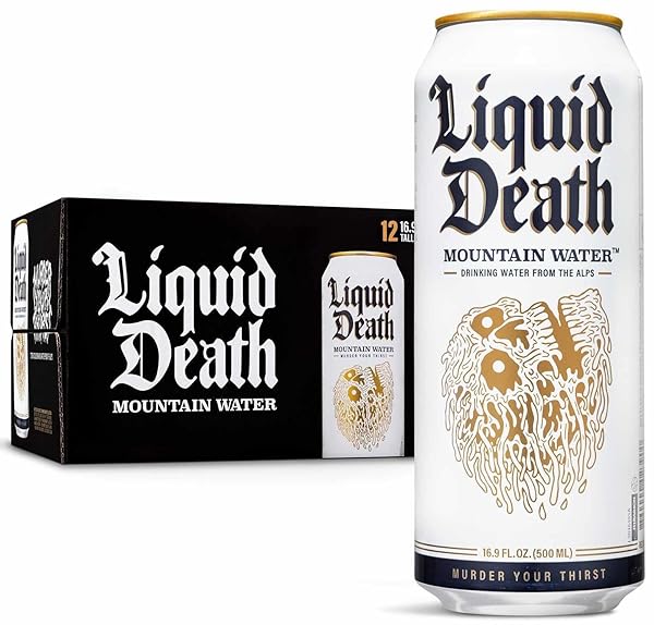 LIQUID DEATH STILL MOUNTAIN WATER, 16.9 OZ TALLBOYS (12-PACK)