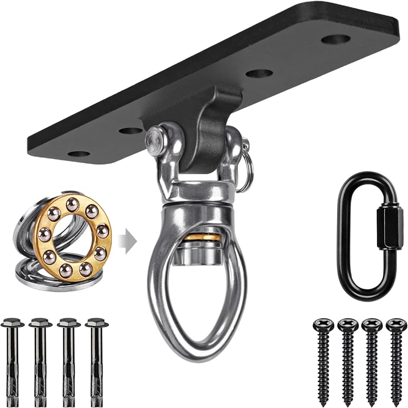 BeneLabel Swing Hanger 4-Hole Ceiling Hook 360 Swivel 900lb Mount Kit