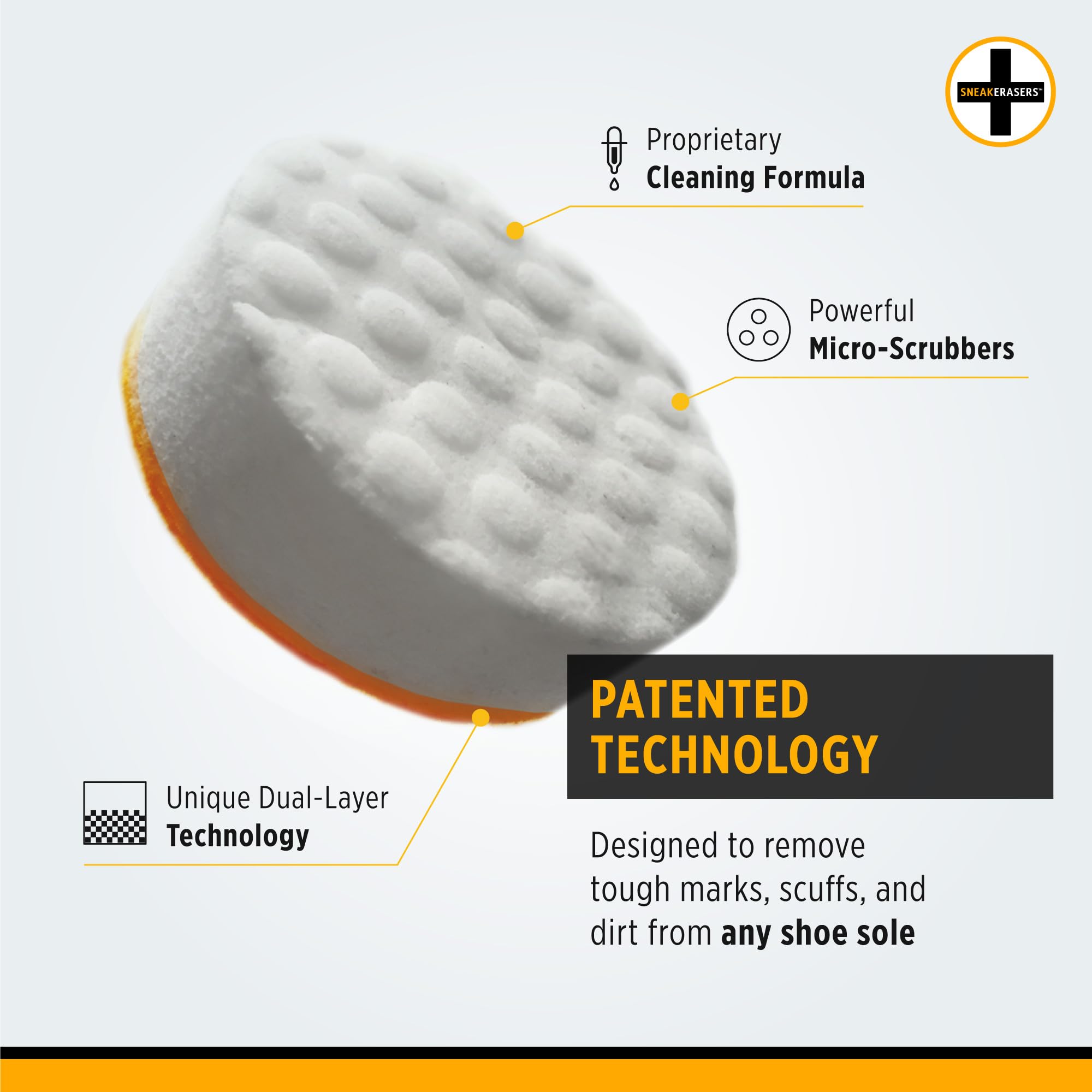 SneakERASERS Instant Sneaker Cleaner Sponge, Effective Shoe Cleaning for White Sneakers, Tennis Shoes -