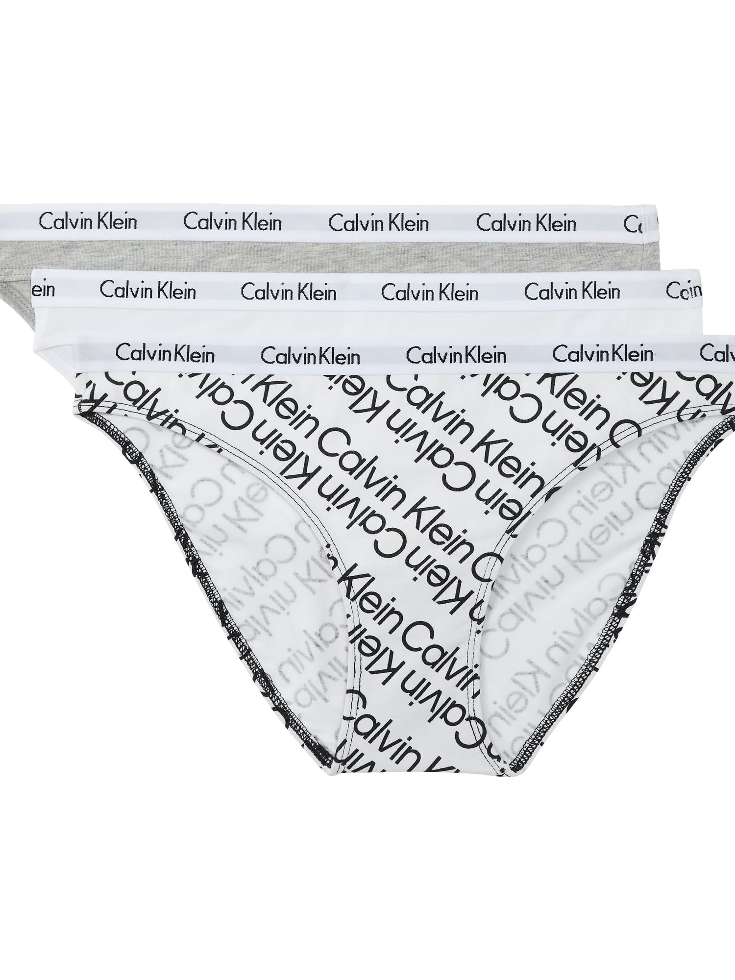 Calvin Klein Carousel Logo Cotton Stretch Bikini Panties, 3 Pack Image