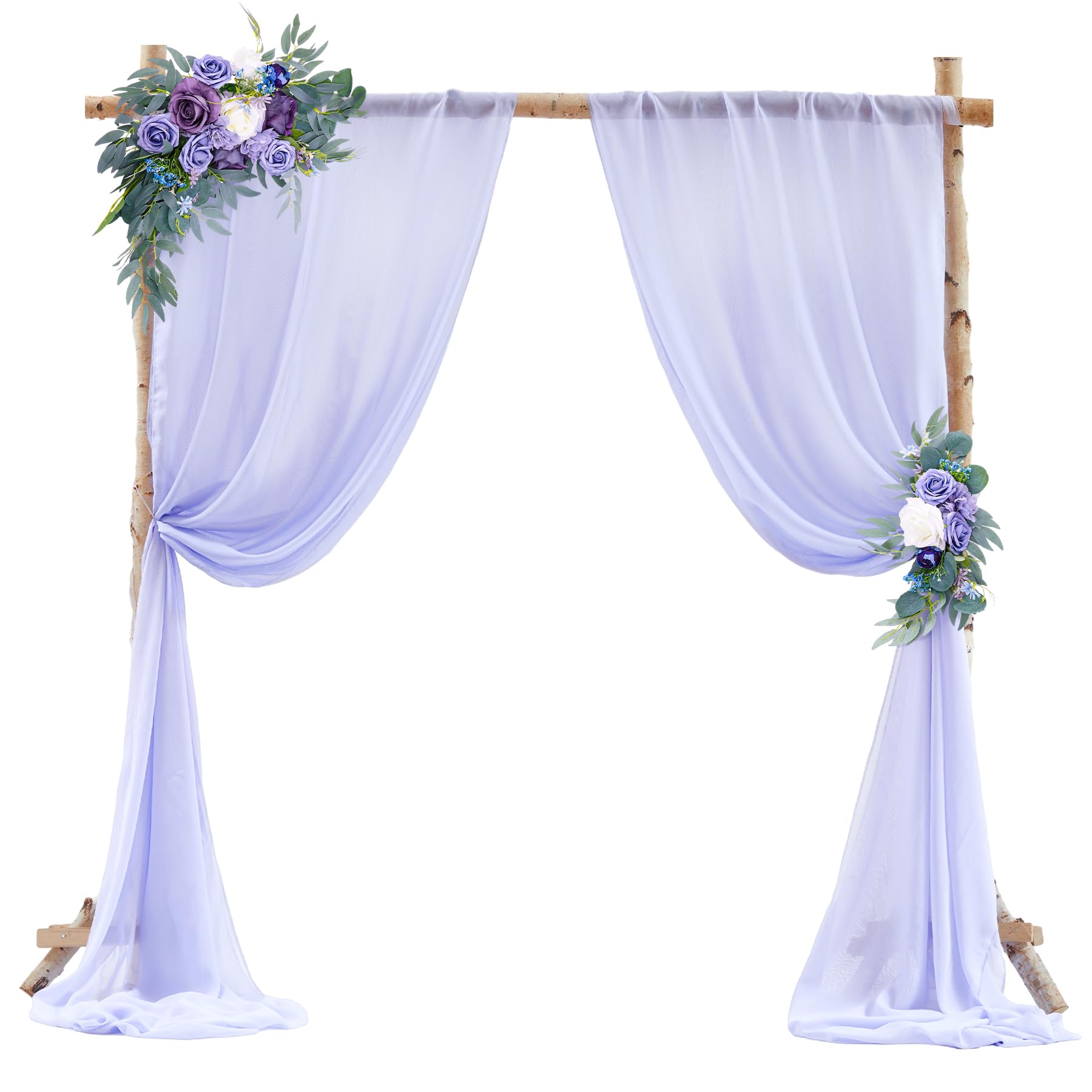 PARTISKY Wedding Arch Draping Fabric,2 Panels 18FT