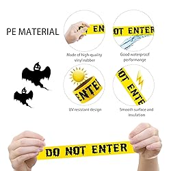 1.9inch x 82Feet Halloween Decorations Caution Tape