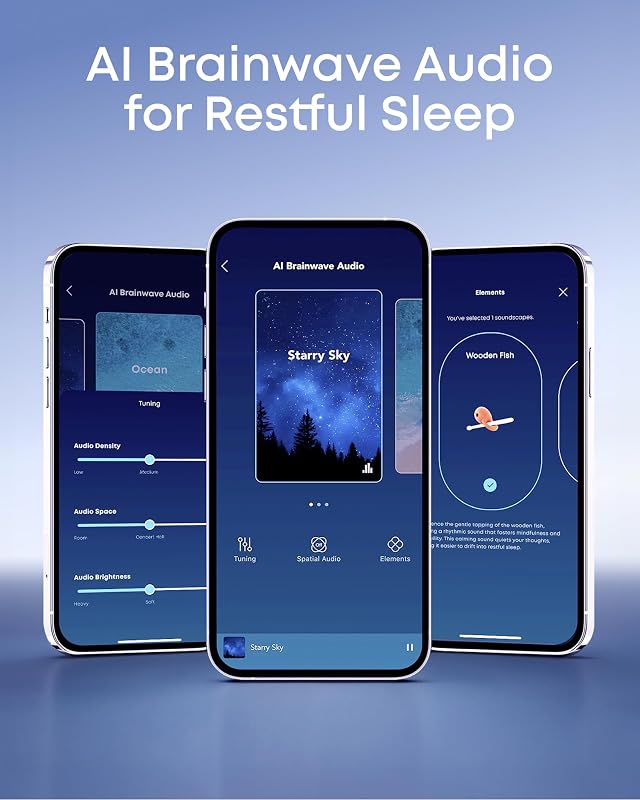 Auriculares Sleep A30 de Anker: con Cancelación Activa de Ruido, Sistema Adaptativo para Bloquear los Ronquidos, Máxima Comodidad para Quienes Duermen de Lado y 45h de Reproducción