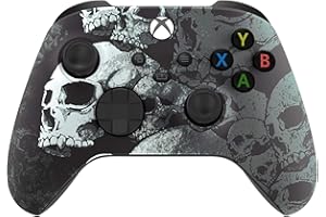 Custom Controllerzz Wireless Controller for Microsoft Xbox Series X/S & Xbox One - Custom Soft Touch Feel - Custom Xbox Series X/S Controller (X/S Black Skullz)