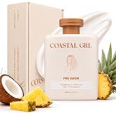 Coastal Grl PRE-SWIM Leave-In Conditioner, Saltwater &amp; Chlorine, 6.8 fl oz | Ideal for swimming, pool &amp; beach days on dry, frizzy, color-treated hair &amp; extensions. Tropical coconut pineapple scent.