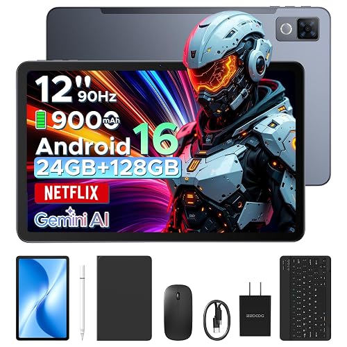 DOOGEE U12 Updated Android 16 Tablet with Keyboard,12 inch Tablet with ...
