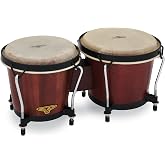 Latin Percussion Cosmic Percussion 6 7-inch Traditional Set-Dark Wood Bongos (CP221-DW)