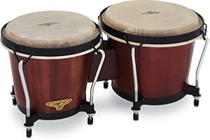 Latin Percussion Cosmic Percussion 6 7-inch Traditional Set-Dark Wood Bongos (CP221-DW)