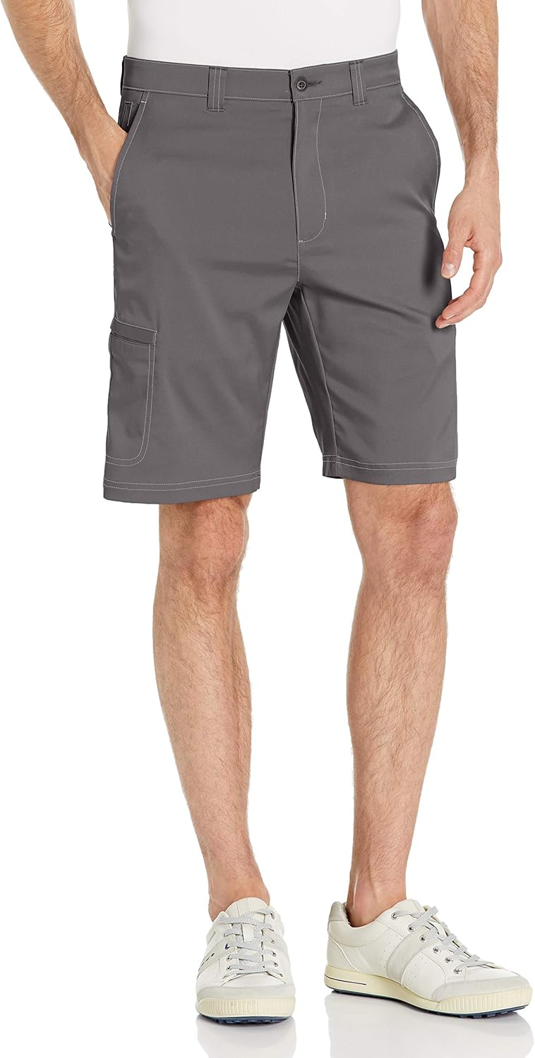 PGA TOUR Men's Flat Front Active Waistband Cargo Short