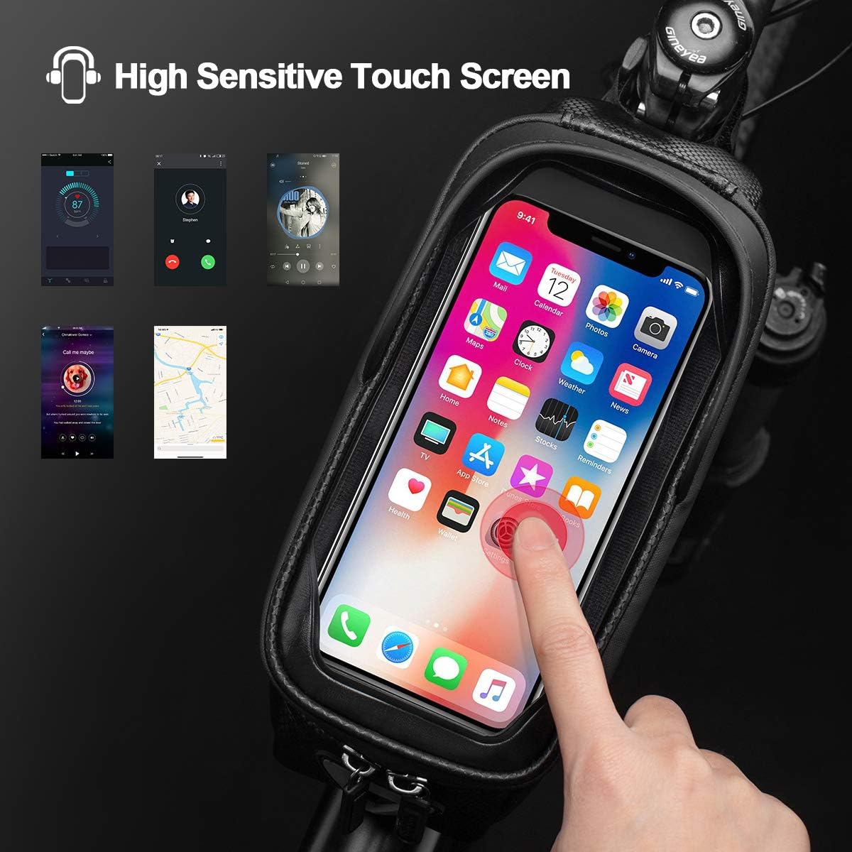 ROCKBROS Bike Phone Bag Bike Pouch Bicycle Front Frame Bag Waterproof Top Tube Handlebar Bag Bike Phone Mount Bag EVA Cycling Storage Bag for iPhone 11 XS Max XR 8 7 Plus Accessories Below 6.8” : Sports & Outdoors