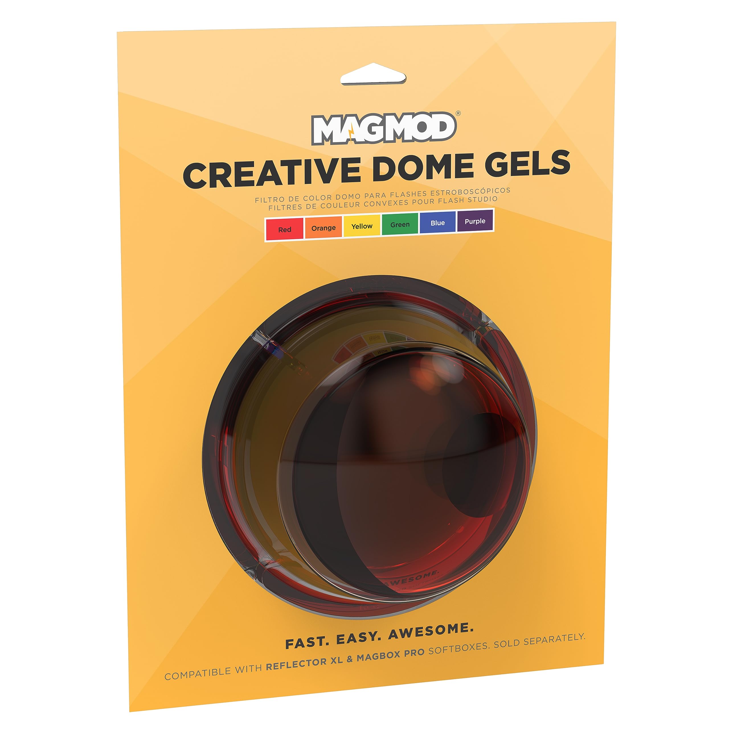 MagMod Creative Dome Gels - Durable, Stackable Color Gels for Strobes (6-Pack)