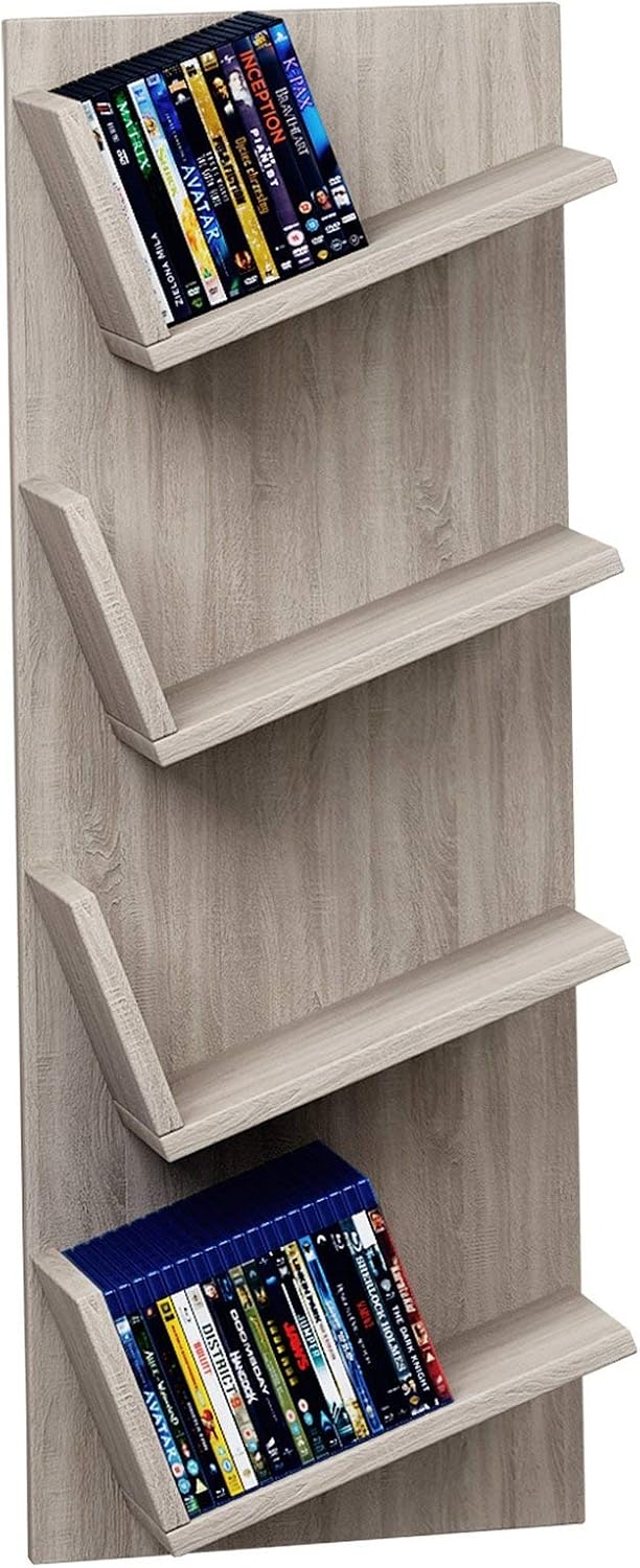 VCM Wooden Wall Hanging Shelf Bookcase Wall Board Decorative Board Lansi Mini Wooden Wall Hanging Shelf Bookcase Wall Board Decorative Board Lansi Mini Sonoma oak (rough sawn)