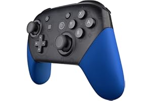 eXtremeRate Blue Replacement Handle Grips for Nintendo Switch Pro Controller, Soft Touch DIY Hand Grip Shell for Nintendo Swi