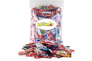 MIMA MIMA Airheads Candy Mini Bars- 1.5lb Assorted Fruit Flavors, Individually Wrapped, Fruit Taffy ,Christmas, Gifts, Holiday, Parties, Concessions, Pantry, Non Melting, Party Candy Bowls, Dessert Tables, Parties, Halloween Resealable Bag (Assorted)