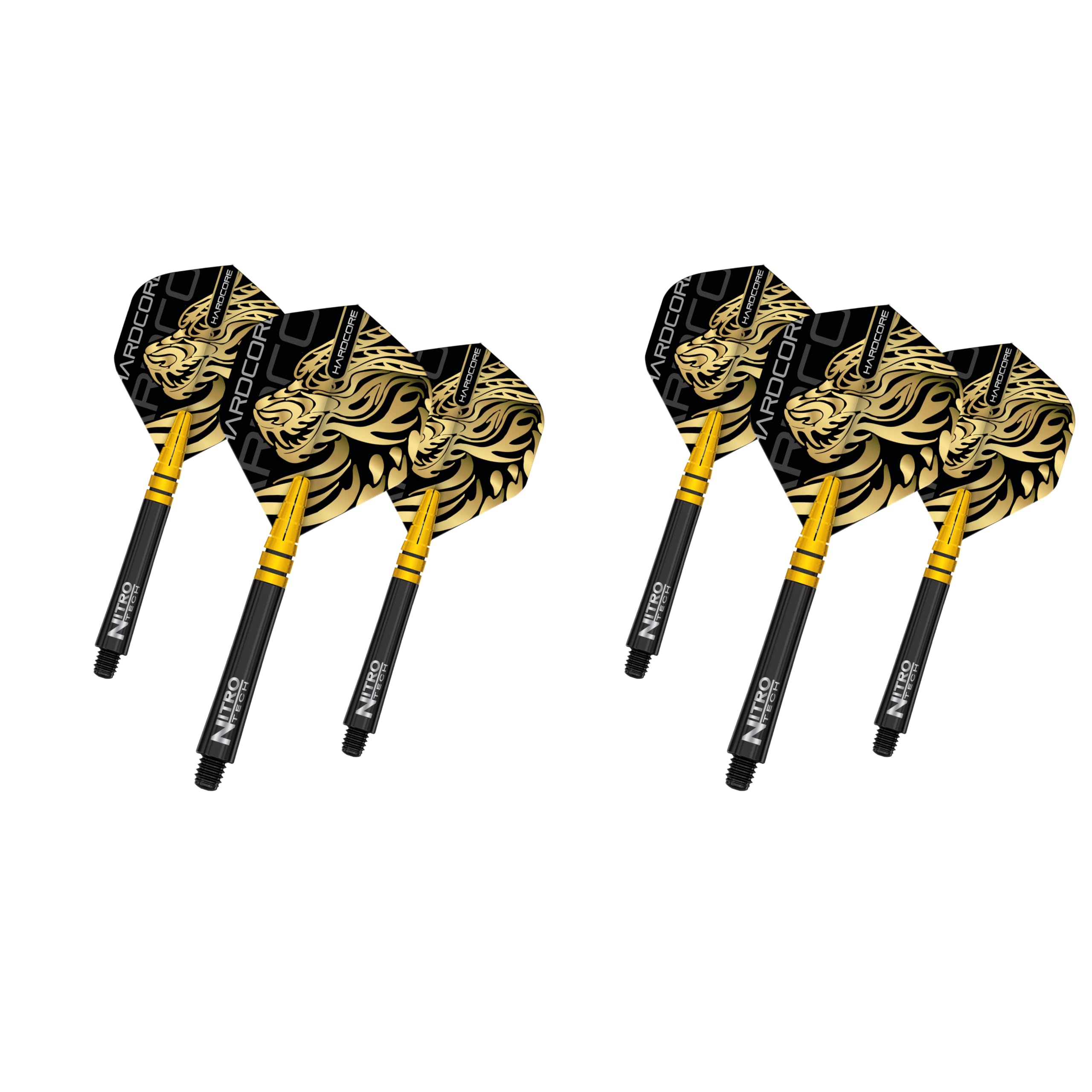 RED DRAGON Jonny Clayton Gold Hardcore Flight and Nitrotech Stem Combo