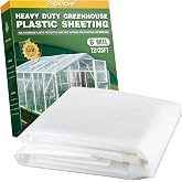 6 Mil Plastic Sheeting, 12x25 FT, Greenhouse Plastic,Heavy Duty | UV Resistant, Tear-Resistant,Waterproof, For Farm,Gardening,Livestock,Construction,Painting,Floor Protection