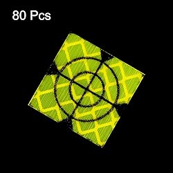 HARFINGTON 80pcs Survey Reflector Sheets 20x20mm