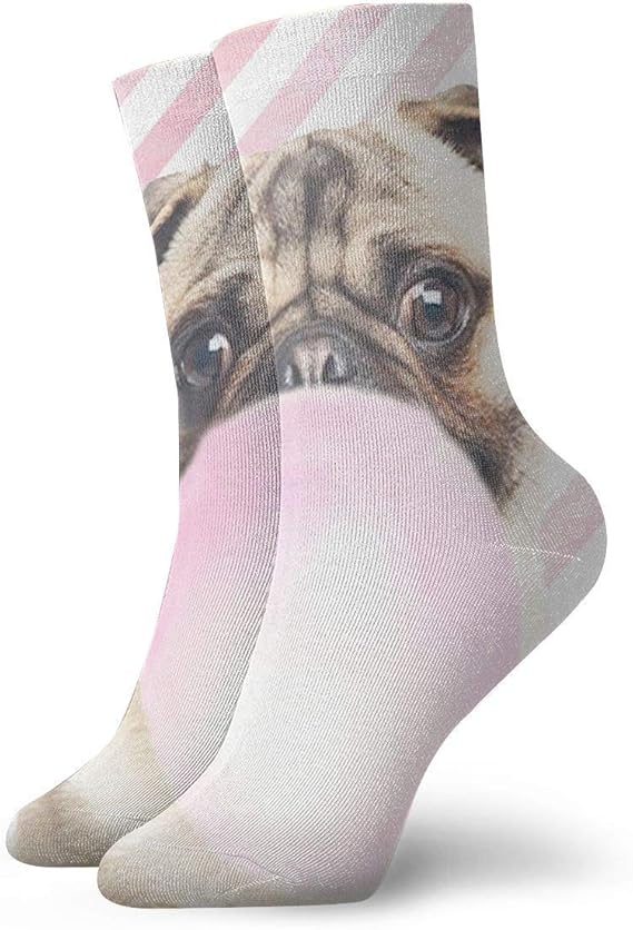 Beryl Mops Kaugummi Neuheit Crew Socken Athletic Socks Strümpfe 30CM Amazon.de Sport & Freizeit