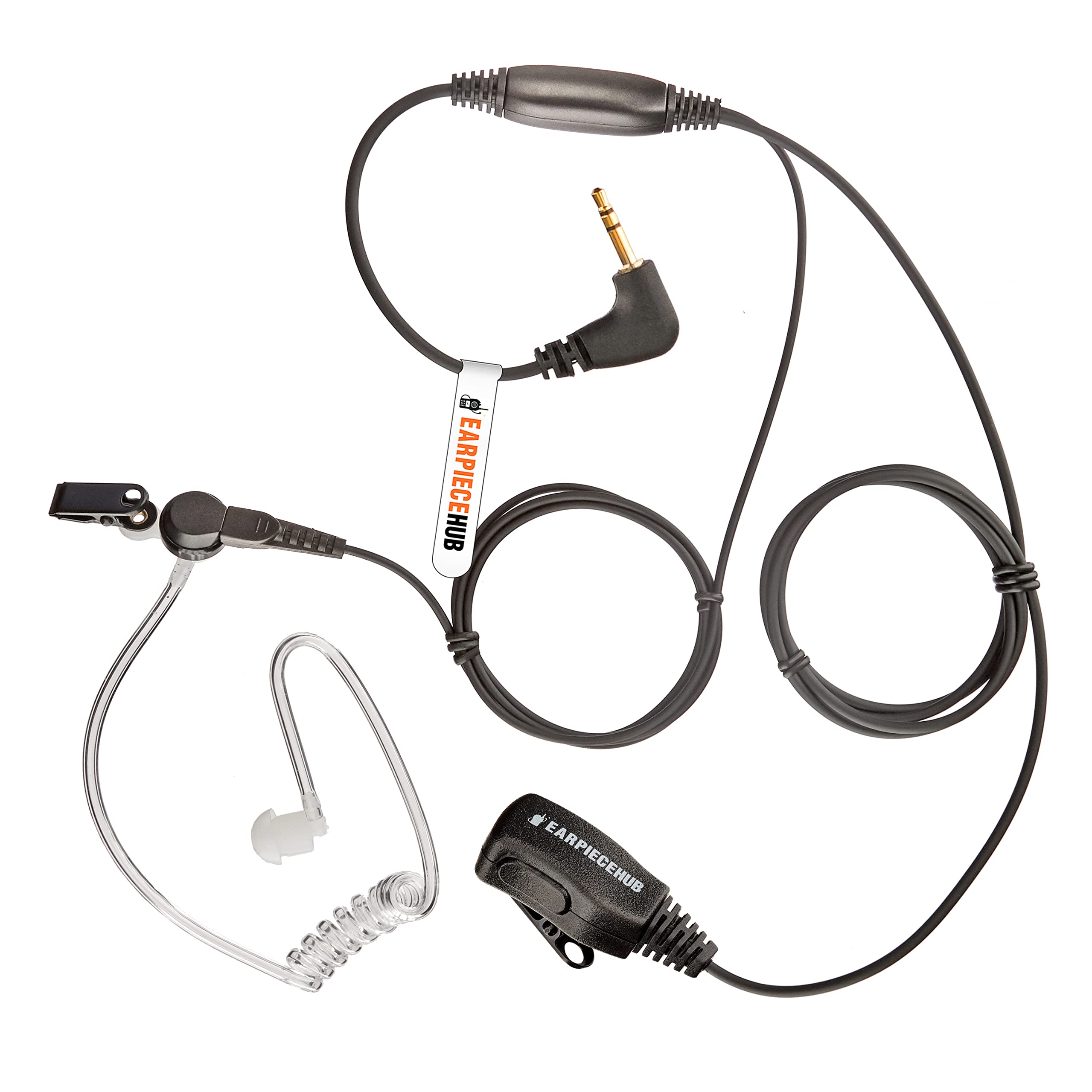 Compatible with MOTOROLA 1 PIN Bodyguard Style Covert Acoustic small lapel PTT Microphone Earpiece TALKABOUT COBRA TLKR T3, T5, T6, T7, T8, T9, T80