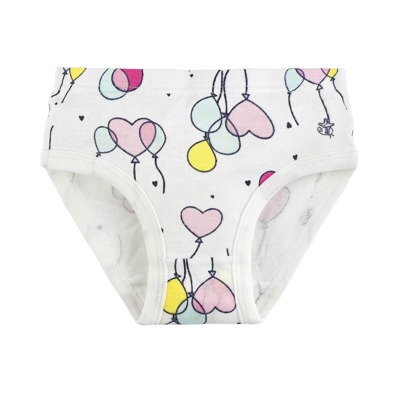 slaixiu 6-Pack Soft Cotton Little Girls Panties Cute Kids Brief Underwear 2-8 Year(NO13-100)