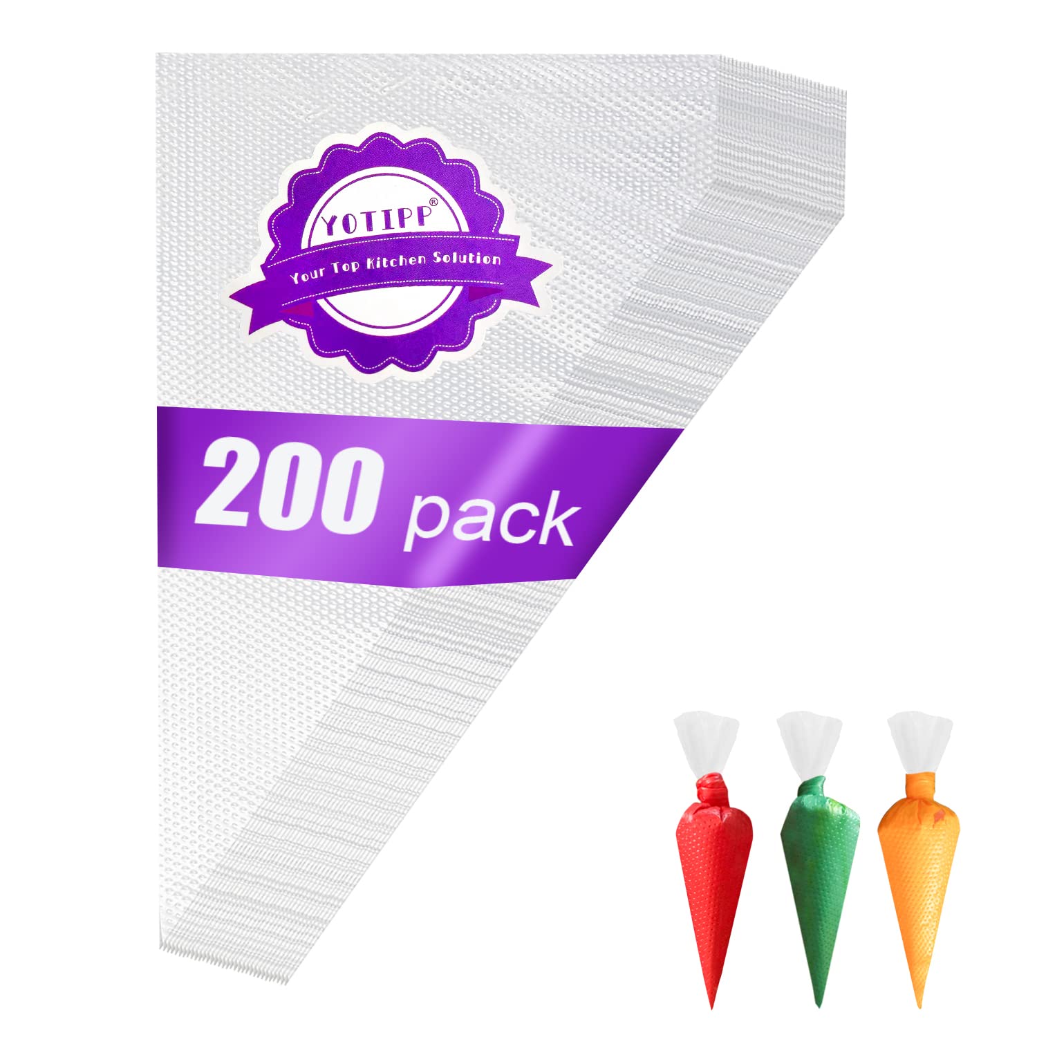 Photo 1 of 200pcs/set Disposable Pastry Bag Icing Piping Bag Cake Cupcake Decorating Bags