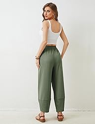 Xiaoxuemeng Womens Baggy Wide Leg Pants Casual