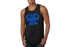 Crazy Dog Tshirts Let Me Know If My Biceps Get in The Way Tank Top Funny Workout Sleeveless Tee