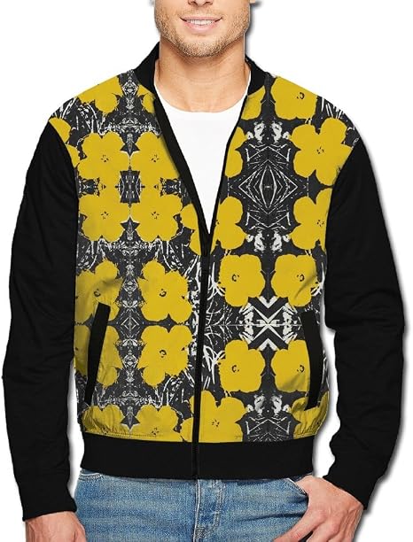 men's flower print hoodie
