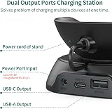 PlusAcc Stand Holder for Pop Speaker Smartphone USB-C USB-A Charger Black view 3