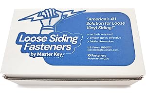 LOOSE SIDING FASTENERS Help Secure Loose Vinyl siding That Will not Lock Together or continually unlocks - Pack of 10 secures 6 ft of Loose siding, 20 Pack 12 ft, 30 Pack 18 ft, 40 Pack 24 ft