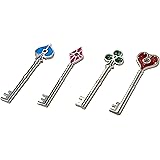 Resident Evil 2 Remake Keys Collection Set of 4 Pcs Zinc Alloy Keychain RPD Necklace Pendant Cosplay Costume Accessories