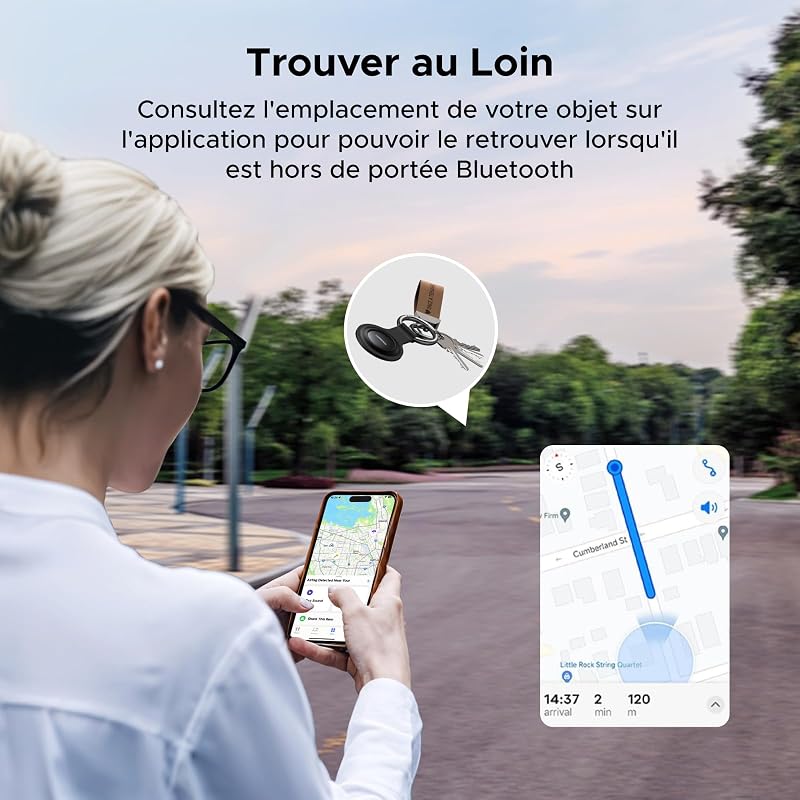 FineTrack Mini Smart Finder Tag iOS Uniquement Lot de 2