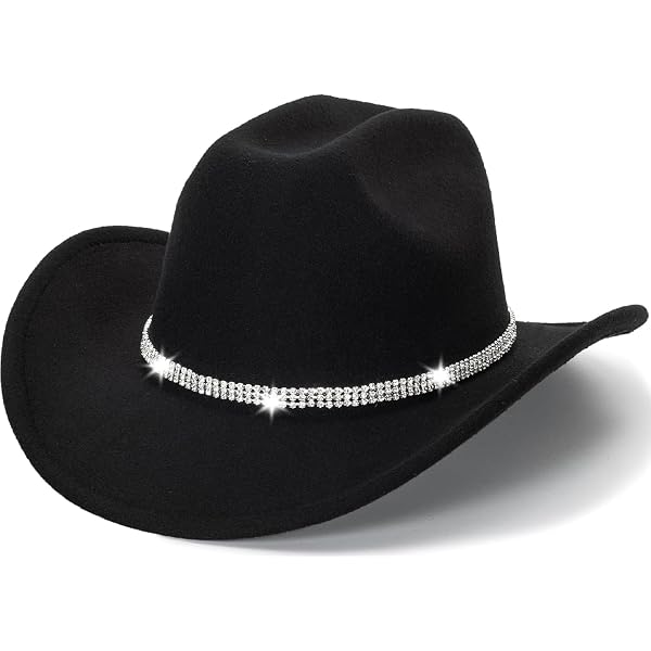 8793 Women\'s All For Good Wool Cowboy Hat- 0476blr, Black/turquoise Black Bullhide  main image 4