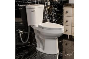 19 Inch High Toilet, Los Flexi ADA & Elongated Extra Tall Toilet for Seniors, Comfort Height Two-Piece Toilet With Soft-Close Seat,12” Rough-In, S-Trap, Siphonic Flush 1.28 GPF