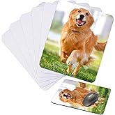 6 Pcs Sublimation Mouse Pads Blanks, White Rectangular 2mm Thick Mousepad for Transfer Heat Press Printing Crafts, Photos, Non-Slip Rubber Base Mouse Pad (24x20x0.2cm)