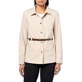 H Halston Womens Long Sleeve Belted Hidden Button Top