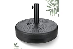 SONGBATE 77 lbs Max Capacity Patio Umbrella Stand, Fillable Heavy Duty Umbrella Base with Water/Stand for Outdoor Garden Lawn