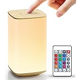 Auxmir Night Light for Baby Kids, 4000mAh Rechargeable Nursery Night Light with Touch Sensor & Remote Control, Bedside Lamp w