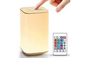 Auxmir Night Light for Baby Kids, 4000mAh Rechargeable Nursery Night Light with Touch Sensor & Remote Control, Bedside Lamp w