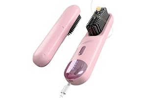 HARRFLOW 2025 New Upgraded Cordless Hair Straightener Brush 300 Million Negative Ionic Portable Hair Straightener Comb for Women with 4 Temps Fast Heating MCH Ceramic Coating Smooth Frizz - Free Hair