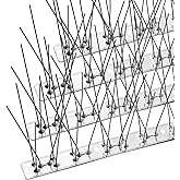 OFFO Bird Spikes for Outside, 304 Stainless Steel, 4 Pcs, 3.4 Ft (1.04 m) | For Roof, Porch, Mailbox, Light, Window Ledges, Fence